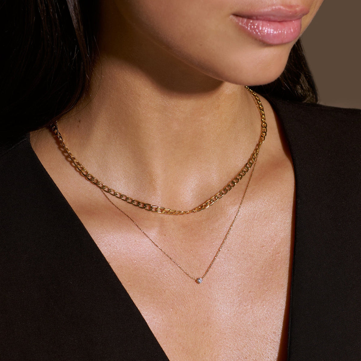 Fine Crystal Collar Necklace Gold by Orelia London