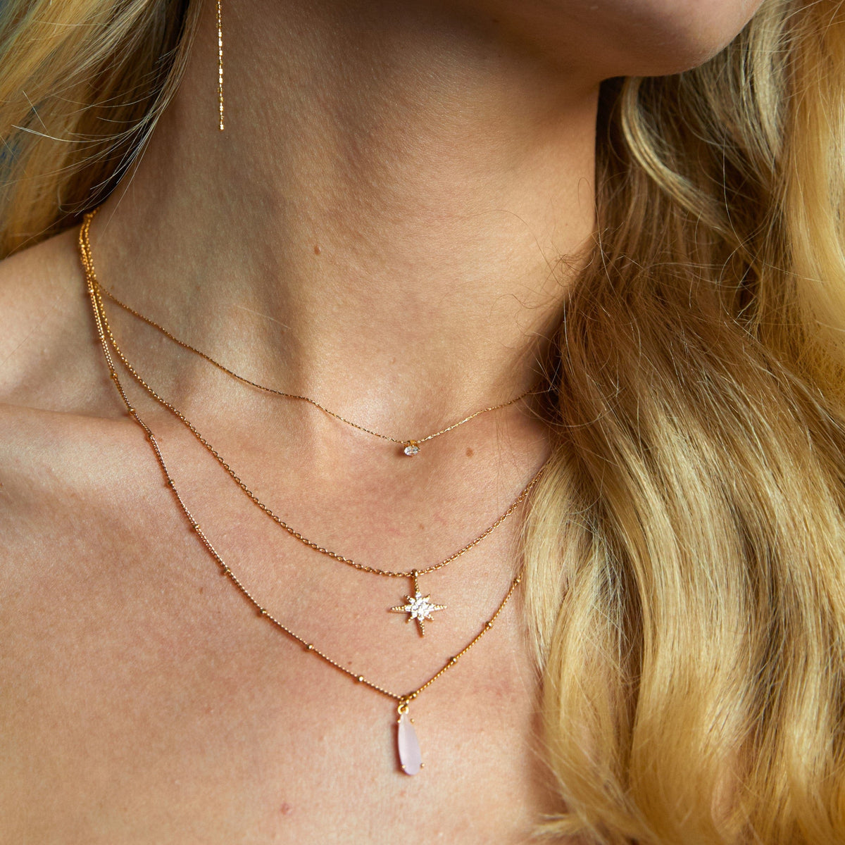 Fine Crystal Collar Necklace Gold by Orelia London