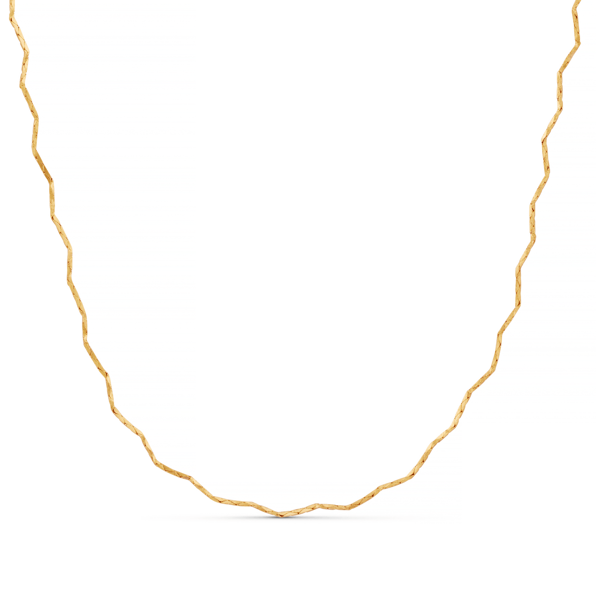 Orelia London Fine Short Wave Chain Necklace - Gold