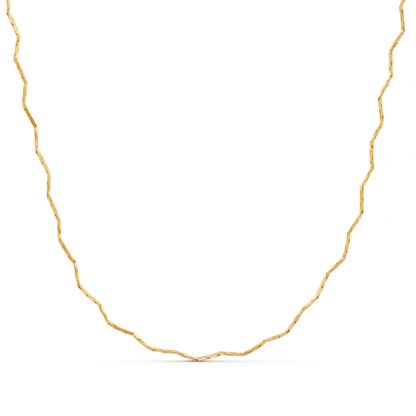 Orelia London Fine Short Wave Chain Necklace - Gold