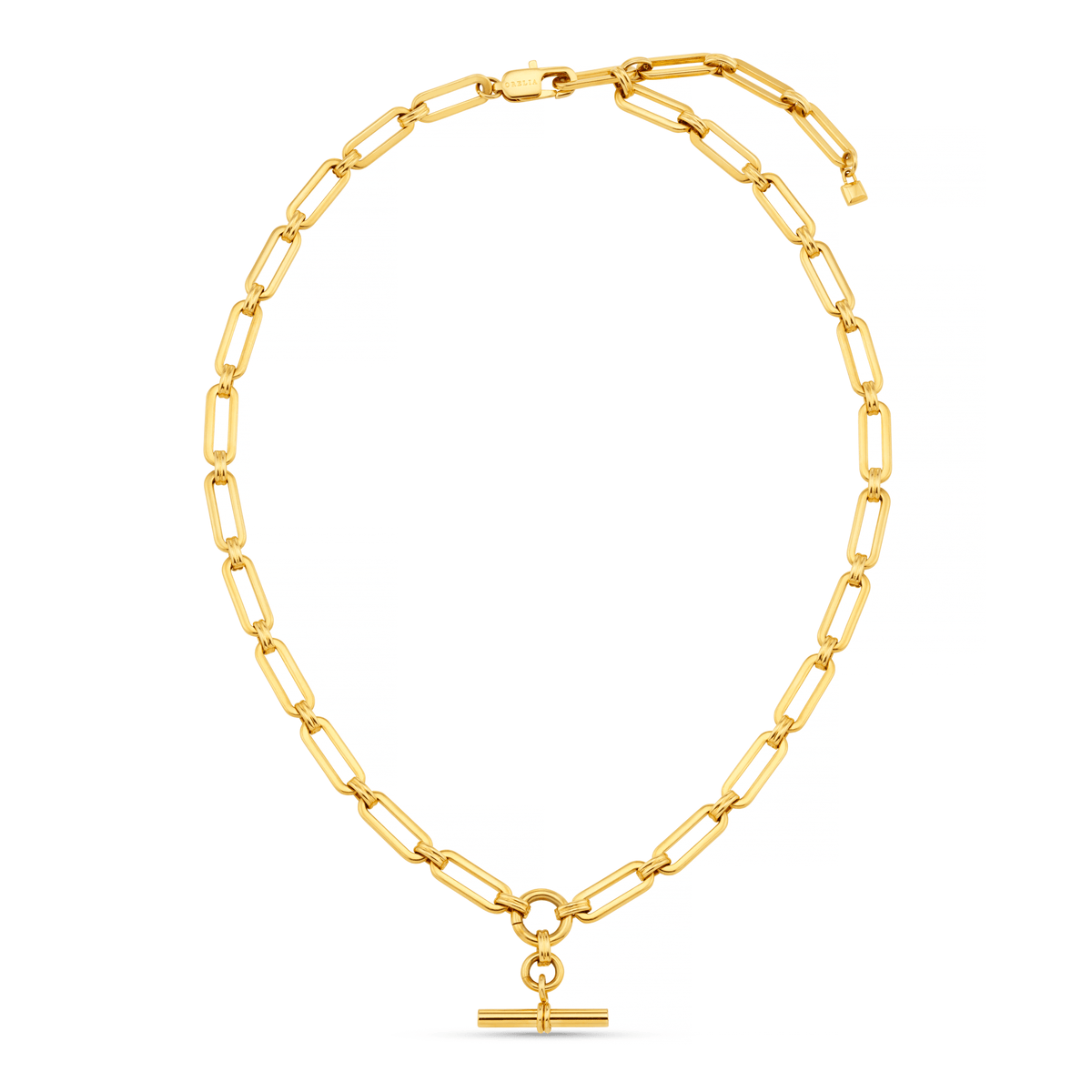 Orelia London LUXE Linear Link T-Bar Necklace - Gold