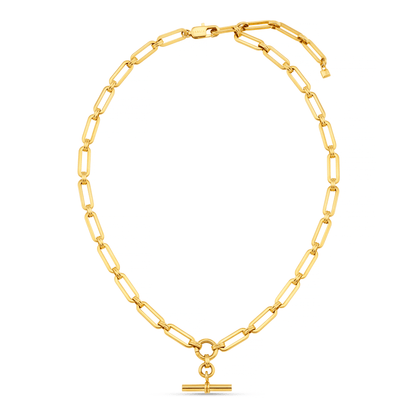 Orelia London LUXE Linear Link T-Bar Necklace - Gold