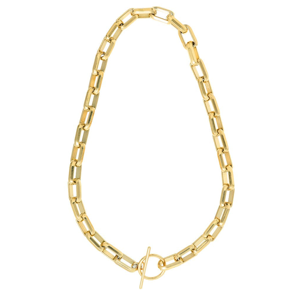 Orelia London LUXE Rectangle Link T-Bar Necklace - Gold