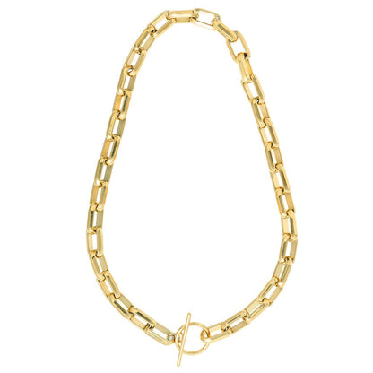 Orelia London LUXE Rectangle Link T-Bar Necklace - Gold