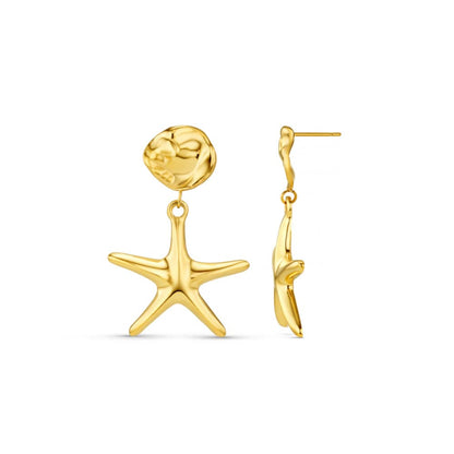 LUXE Statement Starfish Earrings – Gold by Orelia London