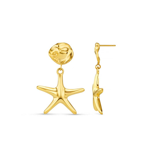 LUXE Statement Starfish Earrings – Gold by Orelia London